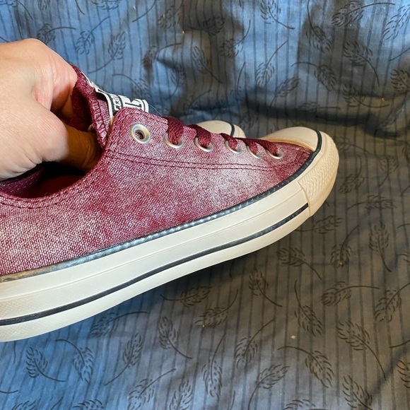 Converse Women's Burgundy Low-Top Sneakers - Picture 4 of 6